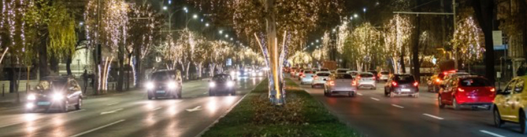 Benzinării în oraș